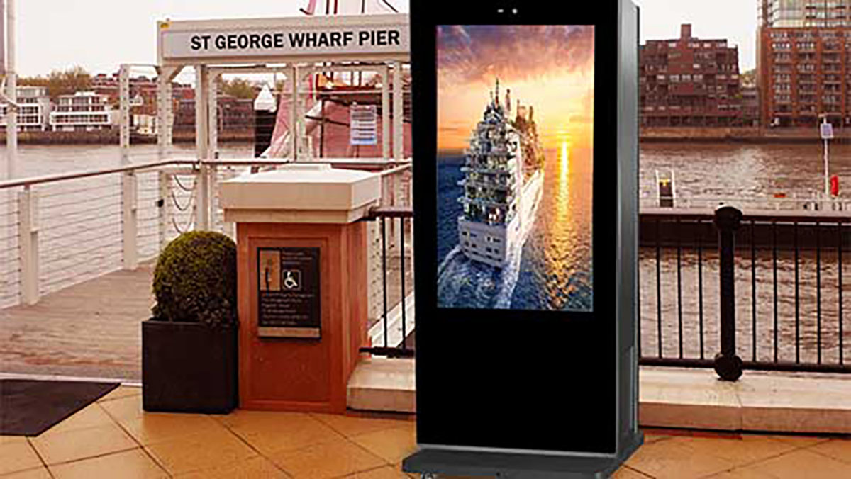 What is floor standing digital signage